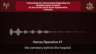 Phone call confirming Islamic Jihad behind Gaza hospital attack [upl. by Craw]