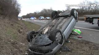 Schwerer Unfall auf der A49 bei Gudensberg 10032011 [upl. by Alisan157]