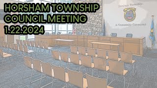 HorshamTownship Council Meeting 12224 [upl. by Nerissa237]