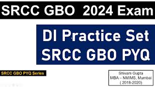 SRCC GBO 2024 Exam Data Interpretation Practice Set  SRCC PYQ Series  Mission SRCC Delhi [upl. by Wicks445]