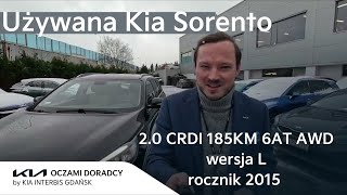 Używana Kia Sorento 20 CRDI 185KM 6AT AWD wersja L ze skórzaną tapicerką w kolorze AURORA BLACK [upl. by Bej]