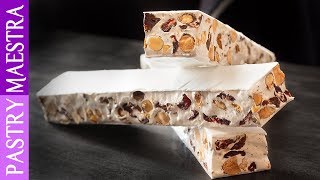 How To Make Nougat Soft Nougat  Pastry Maestra [upl. by Lilith]