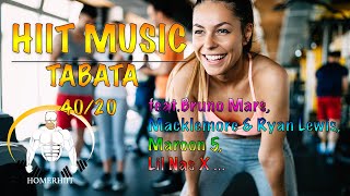 HIIT WORKOUT MUSIC  4020  POP MUSIC  featBruno Mars Macklemore amp Ryan LewisMaroon 5Lil Nas X [upl. by Dominik394]