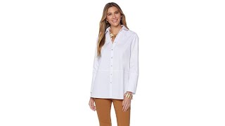 MarlaWynne Side Slit Poplin Shirt with Button Detail [upl. by Fabiano]