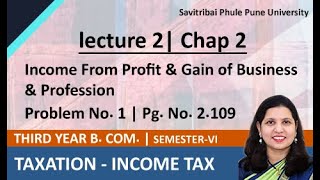 How to calculate Taxable Income from Business  Chapter 2 Problem No 1 Pg No 2109 [upl. by Eeneg]