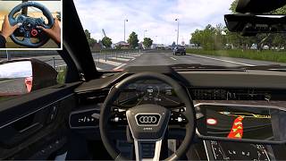 Audi A6 2020  Steering wheel gameplay G29 Setup  Euro Truck Simulator 2 [upl. by Anilocin705]