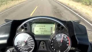 KAWASAKI CONCOURS 14  GTR1400 0140ish MPH RUN DURING WEST TEXAS CLOSED COURSE ROAD RACE TRIALS [upl. by Lyrem938]