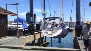 Hunter 460 Haulout for survey amp Video of Hull Design Keel Rudder By Ian Van Tuyl [upl. by Aitnwahs]