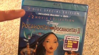 Pocahontas and Pocahontas II Journey to a New World BluRayDVD Unboxing [upl. by Einner]