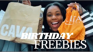 Come With Me To Get My BIRTHDAY FREEBIES  VLOG [upl. by Ardyth403]