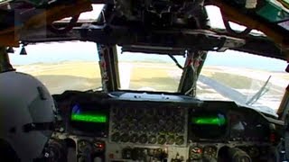 B52 Stratofortress Cockpit View  Takeoff Landing [upl. by Onder]