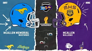 Football  Memorial Vs McAllen High  Week 7  2024  McAllen ISD [upl. by Bouchier]