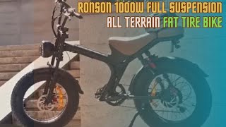 Ronson 1000W Full Suspension All Terrain Fat Tire Electric Bike [upl. by Landmeier983]