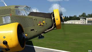 AEROFLY FS 4 JU 52  Hosin Czech Republic Airport quotAunt Juquot [upl. by Aihseit153]