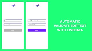 Automatic Verify Edittext Using Livedata Android Studio  Kotlin [upl. by Notnroht]