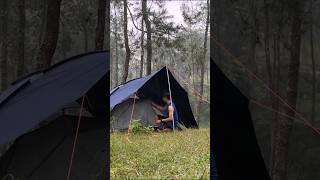 SOLO CAMPING IN THE RAIN  ASMR CAMPING ⛈️ camping [upl. by Petras431]