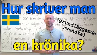 Krönika hur skriver man information grundläggande svenska SFI [upl. by Stanly662]