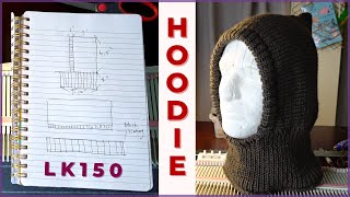 Machine knit a cozy hood hoodie neck warmer on the LK150 [upl. by Pawsner856]