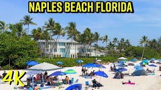 Naples Beach amp Pier  Naples Florida 4K Walking Tour [upl. by Nhtanhoj782]