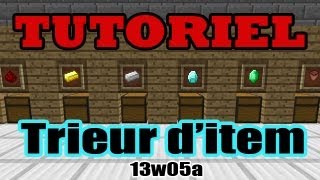 MINECRAFT Tutoriel TRIEUR DITEM 100  Automatique  13w10a [upl. by Naivart]