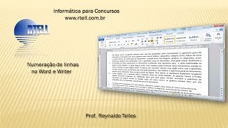 Numeração de Linhas no Word e Writer [upl. by Ahsets787]