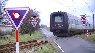 Spoorwegovergang Tinglev DK  Railroad crossing  Jernbaneoverskæring [upl. by Justino695]