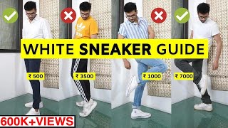 4 BEST White Sneakers for Men  White Shoes for Men  BeYourBest Fashion Hindi by San Kalra [upl. by Zelle422]