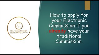 How to apply for electronic notary commission [upl. by Ynnhoj557]