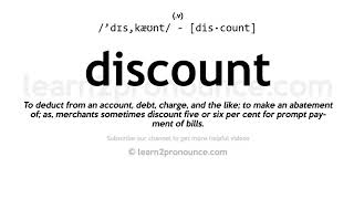 Pronunciation of Discount  Definition of Discount [upl. by Aneeb]