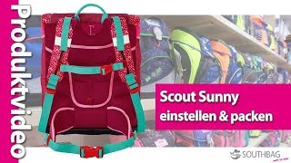 Scout Sunny Schulranzen  richtig einstellen und bepacken [upl. by Ginnie342]