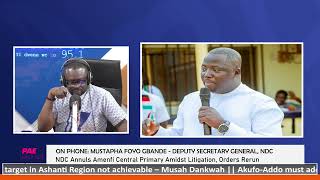 Mustapha Foyo Gbande discuss the NDCs annual Amenfi Central primary which rerun due to litigation [upl. by Martyn]