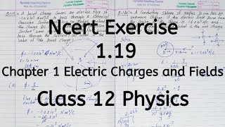 Ncert Exercise 119 Chapter 1 Electric Charges and Fields Class 12 Physics [upl. by Abebi]