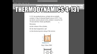 Thermodynamics 4131 An insulated piston–cylinder device initially contains 18 kg of saturated [upl. by Bowerman]