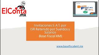 CARTAS INVITACION DEL SAT POR ISR DE SALARIOS [upl. by Adran]