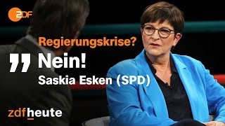 Stecken wir in einer Regierungskrise SPDChefin verneint  Markus Lanz vom 05 Dezember 2023 [upl. by Eilrahc]