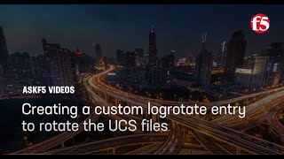 Creating a custom logrotate entry to rotate the UCS files [upl. by Burkhardt]