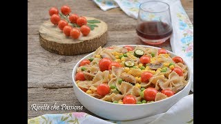 Insalata di pasta e verdure  Primo fresco e leggero senza condiriso  Ricette che Passione [upl. by Asirralc127]