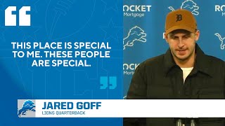 Jared Goff says Detroit is a quotSPECIAL CITY TO PLAY INquot  CBS Sports [upl. by Anedal]