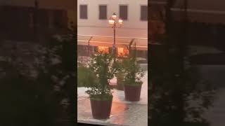 Italy Heavy floods and hailstone in Borgosesia of Vercelli province [upl. by Semajwerdna]