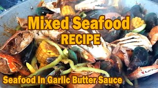 Mixed Seafood In Garlic Butter Sauce [upl. by Hutchins]