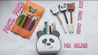 5 Top DIY back to school craft 🐼  Diy stationery supplies  Diy school stationery art and craft [upl. by Sonitnatsok495]