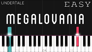 Undertale  Megalovania  EASY Piano Tutorial [upl. by Isaiah]