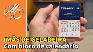 IMÃS DE GELADEIRA COM BLOCO DE CALENDÁRIO 2024 [upl. by Redleh694]