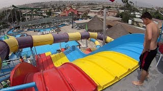 Rainbow Water Slide at Albercas El Vergel [upl. by Standush]