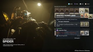 WANTED Ruined Mind Location Spider Bounty Destiny 2 Forsaken [upl. by Goddard]