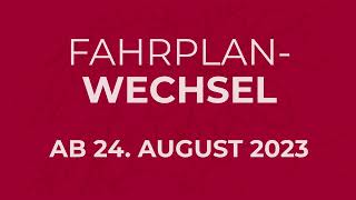 Fahrplanänderungen August 2023  Wiederaufnahme des Bahnverkehrs und neue Buslinie [upl. by Noillimaxam]