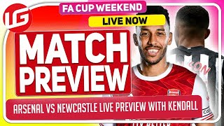 ARSENAL VS NEWCASTLE LIVE PREVIEW WITH kendallrowanx [upl. by Nirra]