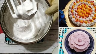 গরমে ক্রিম গলে যাবেনা এইভাবে তৈরি করলে  whipped cream frostingwhipped cream recipe [upl. by Moazami]