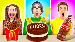 100 LAYERS OF CHOCOLATE CHALLENGE  Crazy Sweets Showdown Giant Food by 123 GO FOOD [upl. by Darell]