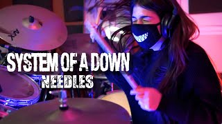 SYSTEM OF A DOWN  NEEDLES  DRUM COVER by ROCKER GIRL [upl. by Adev884]